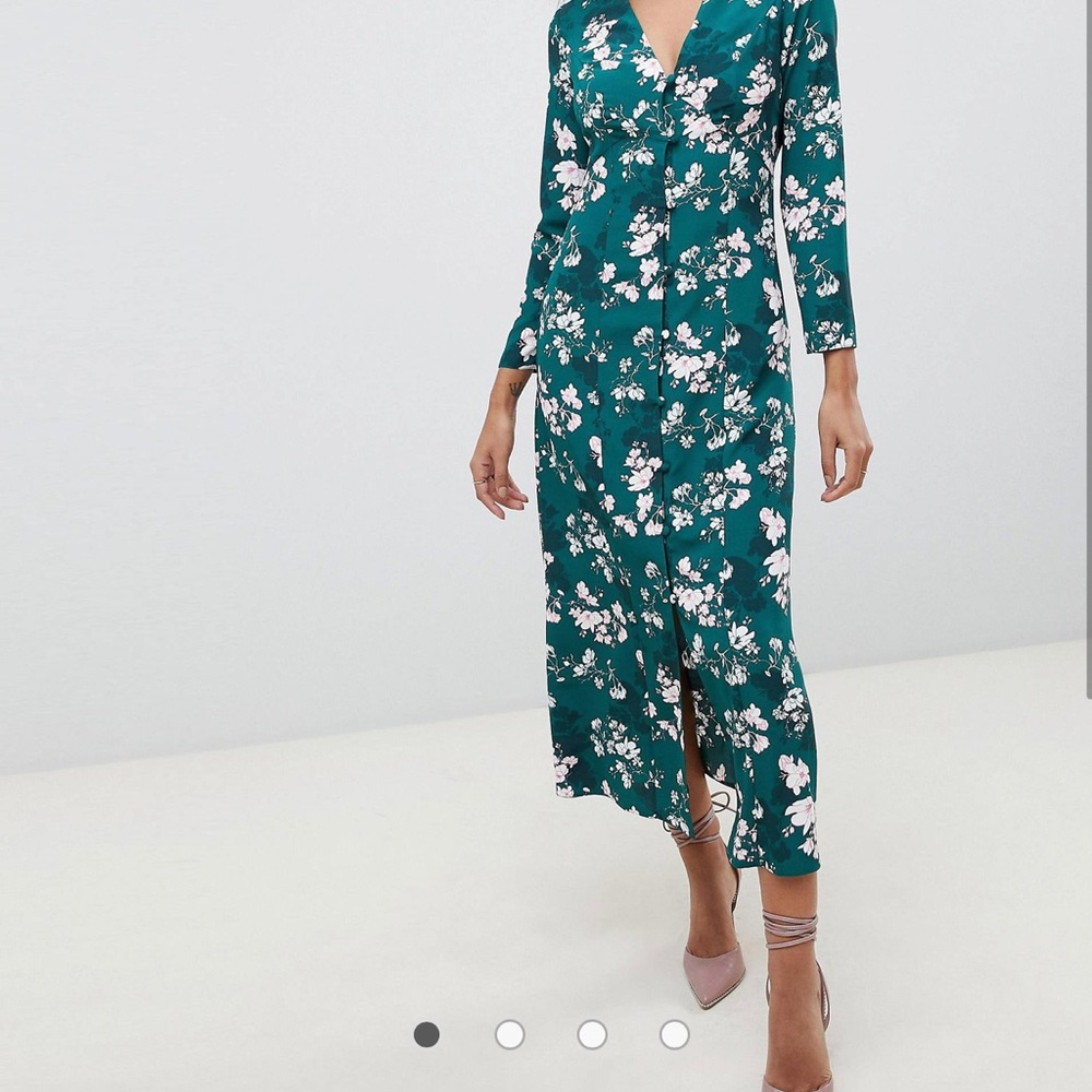ASOS button through maxi dress